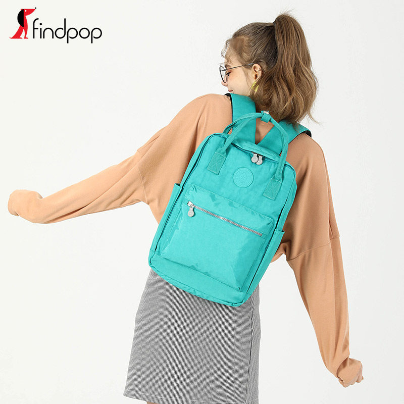 findpop2023新款超轻双肩包防水尼龙布文件包旅游学生书包逛街背