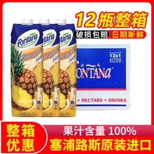Fontana芬特乐塞浦路斯进口芒果汁菠萝汁凤梨汁橙汁1L*12饮料整箱