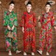 长袖 长裤 民族风表演服舞台装 东北大花布衣服秋季 闺蜜姐妹聚会套装