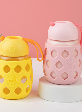 opus玻璃杯女夏便携可爱少女心超萌大肚杯ins迷你小巧网红水杯子