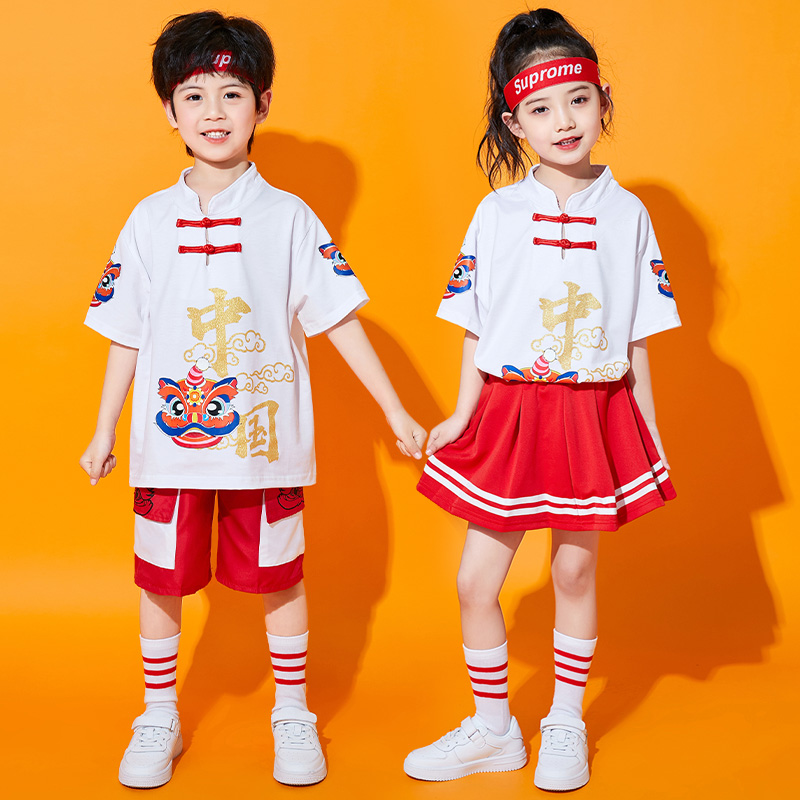 新选六一儿童运动会服装s小学生啦啦队演出服幼儿园班服国潮舞蹈