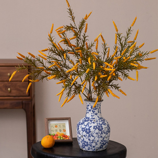 新年 长枝麦穗乾燥花仿真花摆件开业装饰W大麦客厅假