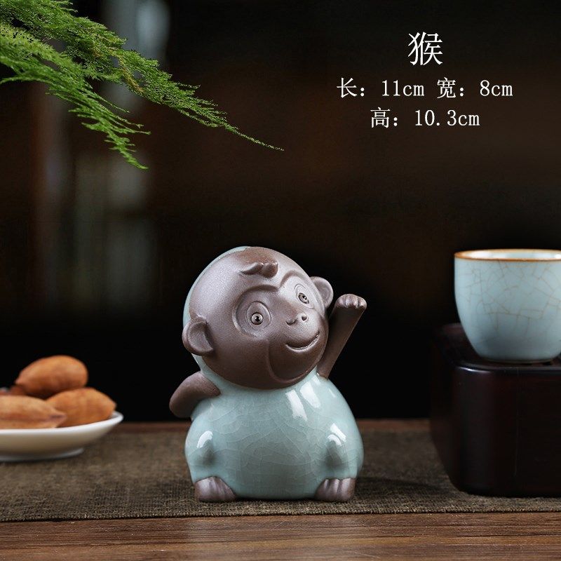 新年陶瓷生肖小鸡猴羊牛摆u件可爱家居装饰客厅玄关桌面大号茶宠,家居饰品,装饰摆件,淘宝优惠券,粉丝福利购,淘宝优惠卷