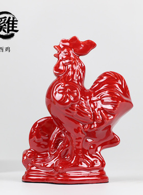 新年十二生肖全套陶瓷摆r件鼠牛虎兔龙蛇马羊猴狗鸡猪家居装饰客