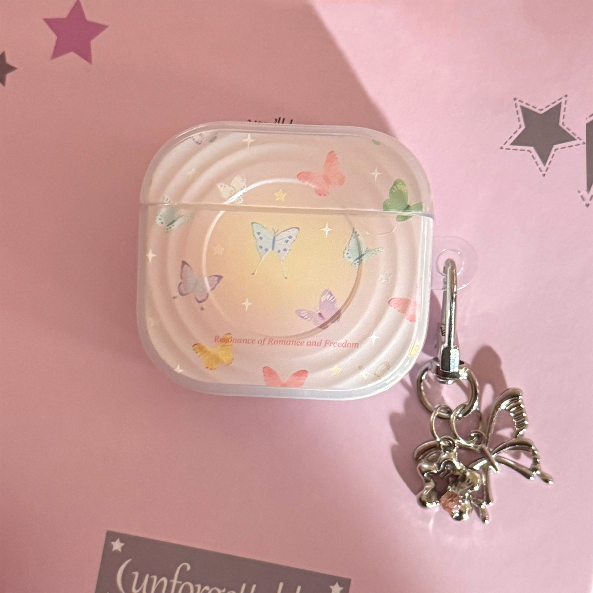 适用苹果AirpodsPro2保护套彩色蝴蝶1/2蓝牙4代耳机套3电镀银挂件,3C数码配件,充电器保护套,淘宝优惠券,粉丝福利购,淘宝优惠卷