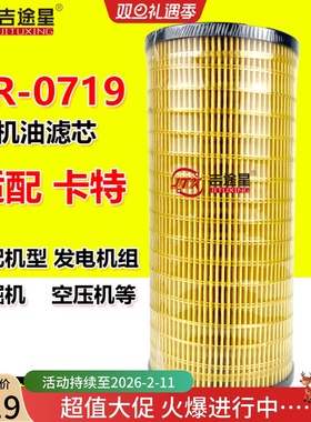 1R-0719液压机油滤芯适配卡特发电机组挖掘机HF35539 P164200纸芯