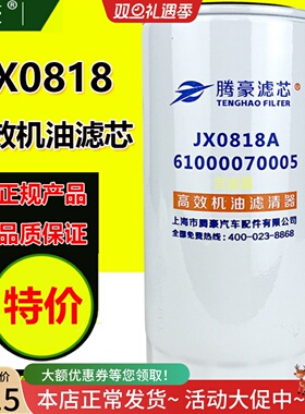 1000424655A机油滤清器JX0818A适配潍柴WP10装载机铲车1000046758