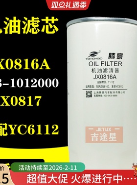 JX0816A机油滤芯188-1012000适配玉柴6112南充4102JX0817 LF16333