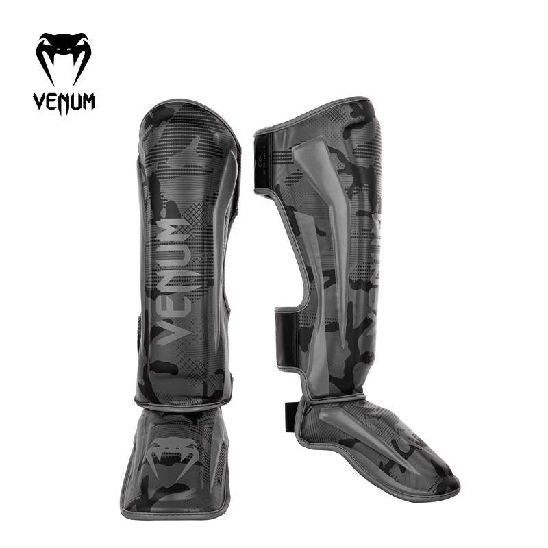 VENUM 毒液精英护腿 拳击训练护腿护胫成人散打训练打沙袋护具