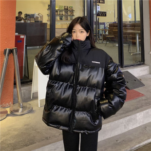 oversize外套pu皮羽绒棉衣棉服袄子仙女韩版 宽松 潮ins2023年新款