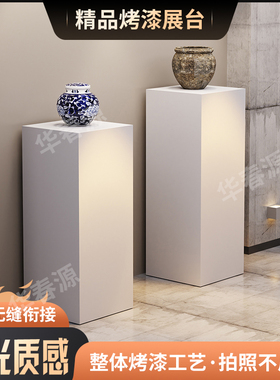 木质烤漆白色展台设计商业会展精品展柜展示台商用女装店桌子展台