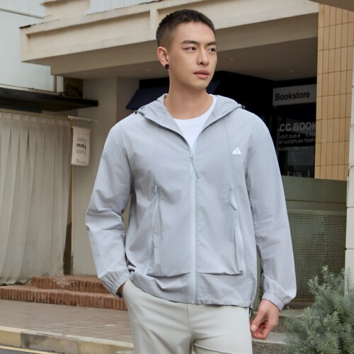 2026年夏季新款男士户外防晒衣连帽轻薄速干透气运动宽松舒服外套