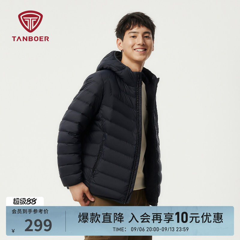 坦博尔连帽短款羽绒服图片
