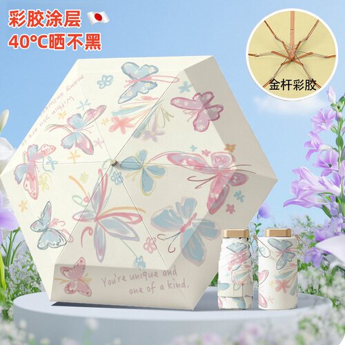 日本太阳遮阳伞超强防晒抗UV女士高颜值小巧可携式晴雨两用五折