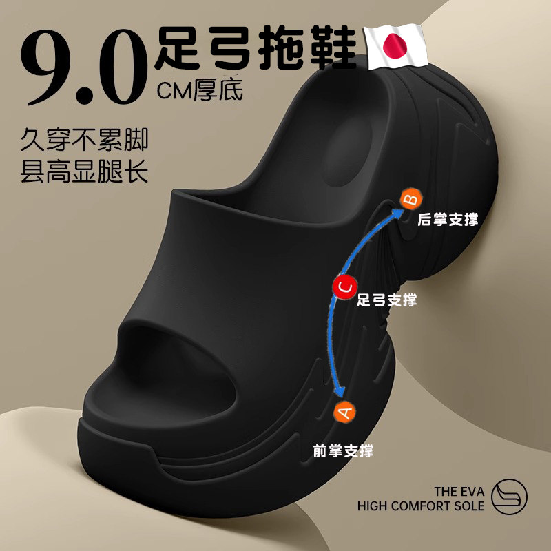 足弓拖鞋矫正eva凉拖XO腿形内外翻八字脚扁平足支撑防塌陷足弓垫