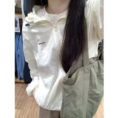 防晒衣女款夏季2025新款防紫外线户外皮肤衣宽松开衫防晒服薄外套