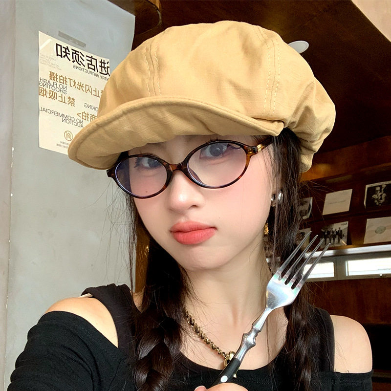 贝雷帽子云朵八角帽日系文艺复古文艺画家帽时尚百搭休闲可爱女款