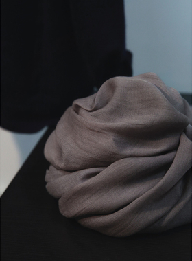 注定篙端!梦幻炫彩渐变豆沙紫纯羊绒薄款围巾丝巾女秋冬披巾超大