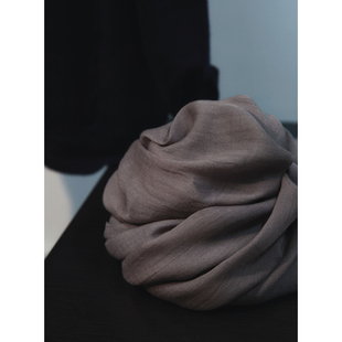 注定篙端!梦幻炫彩渐变豆沙紫纯羊绒薄款围巾丝巾女秋冬披巾超大