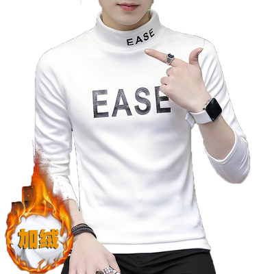 新款冬季加绒加厚潮流长袖t恤