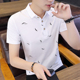 薄款 潮流爸爸夏装 翻领Polo衫 男士 男装 t恤夏季 修身 上衣服 棉感短袖