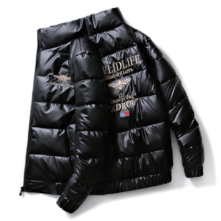 潮流男装 男士 棉衣韩版 新款 青年立领棉袄加厚羽绒棉服 外套2025冬季