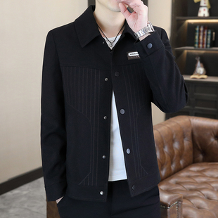 轻熟风休闲男装 春季 上衣高档翻领夹克中青年褂子 外套2026新款 男士