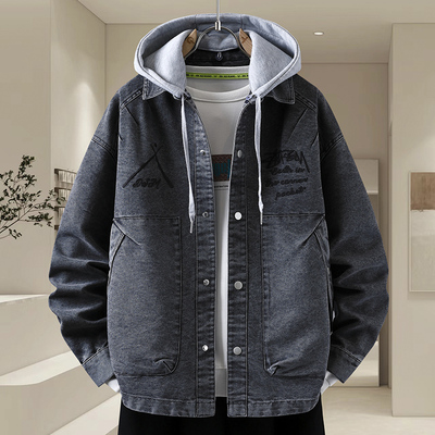 青少年春秋季牛仔衣外套高初中学生韩版潮流夹克男孩帅气秋装男装