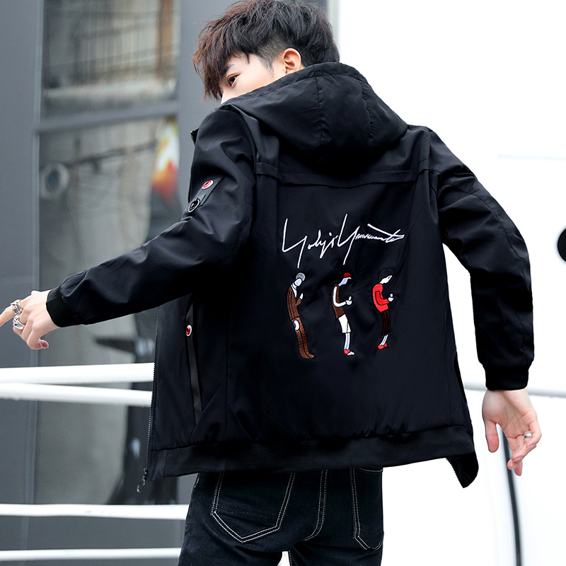 男加绒加厚韩版潮流上衣服夹克