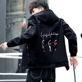 潮流上衣服学生帅气夹克男装 外套男士 加绒加厚韩版 秋冬季 2026新款