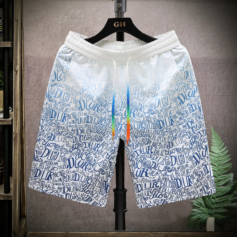 短裤男士夏季薄款宽松运动五分中裤2025新款潮流休闲沙滩裤子外穿