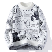 青少年加厚款 半高领毛衣男秋冬季 潮流保暖水貂绒打底衫 中领毛线衣