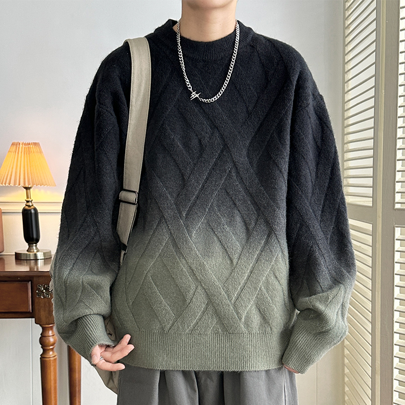 冬季加厚简约潮针织衫