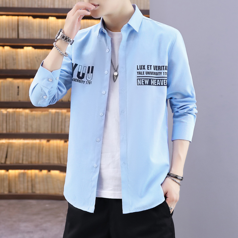 初中长袖衬衫薄款青少年