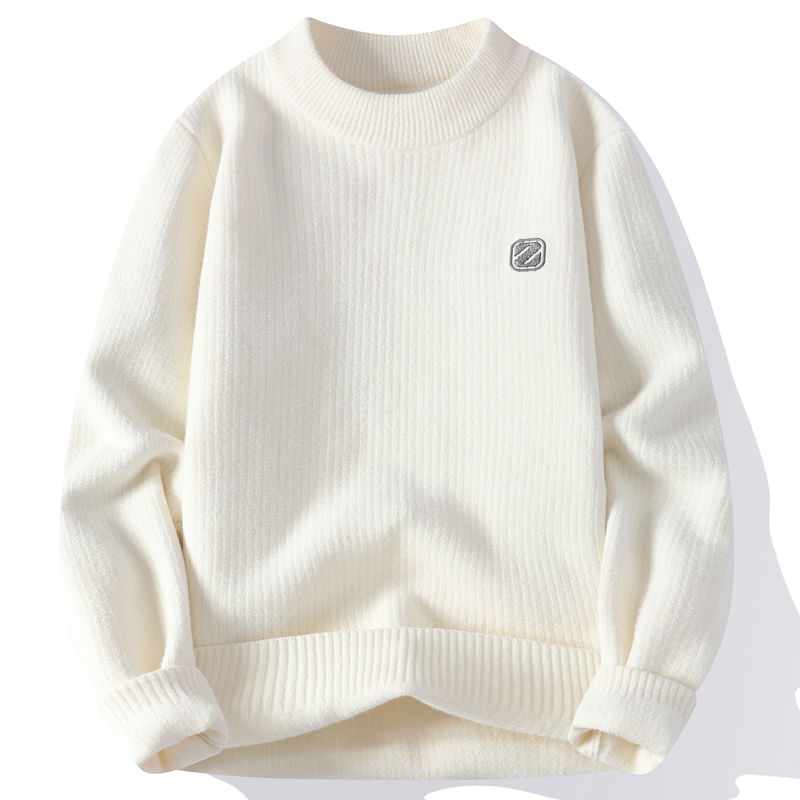 圆领加绒加厚保暖线衣