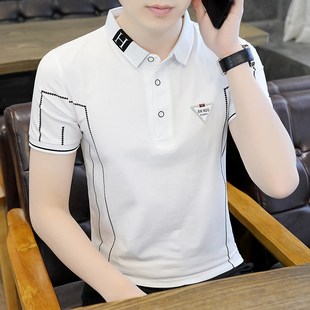新款 短袖 2025夏季 男士 带领棉感体恤上衣服 t恤潮流翻领POLO衫 男装
