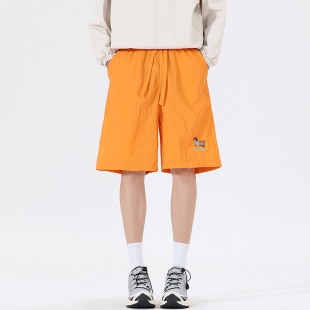 男宽松夏季 衩五分裤 潮流男士 大裤 休闲出差夏威夷 短裤 沙滩裤