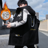 外套冬季 保暖中长款 加绒加厚2026新款 男装 风衣 休闲夹克春秋季 男士