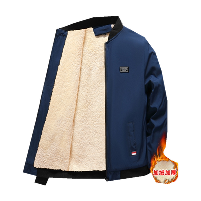 男士外套韩版休闲加绒棉衣秋