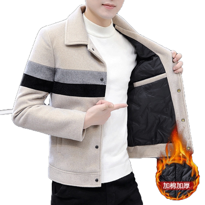 冬季男士毛呢大衣韩版潮流短款