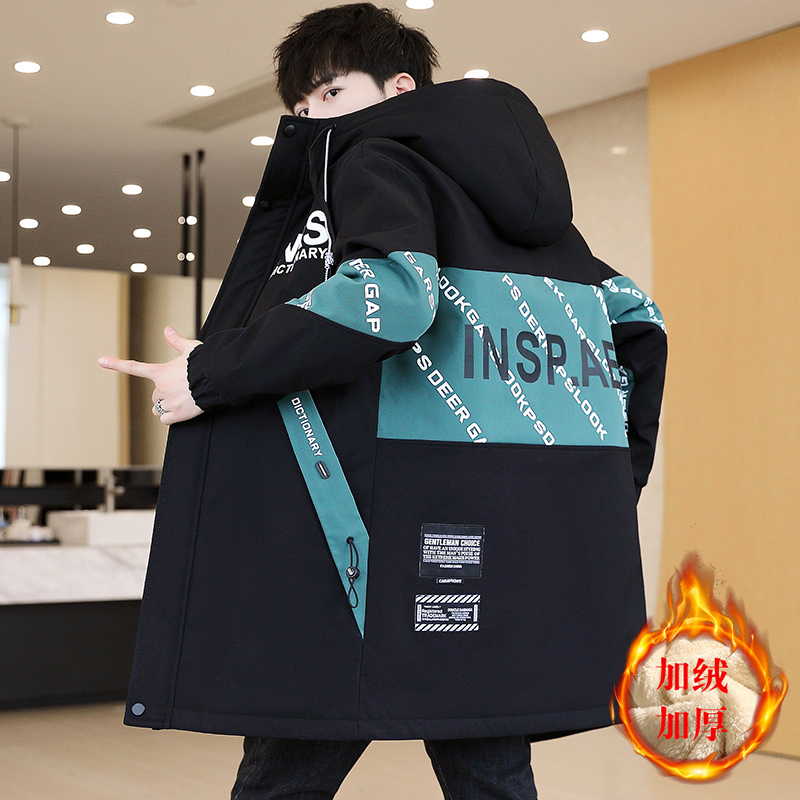 高中生风衣男孩13岁外套加厚