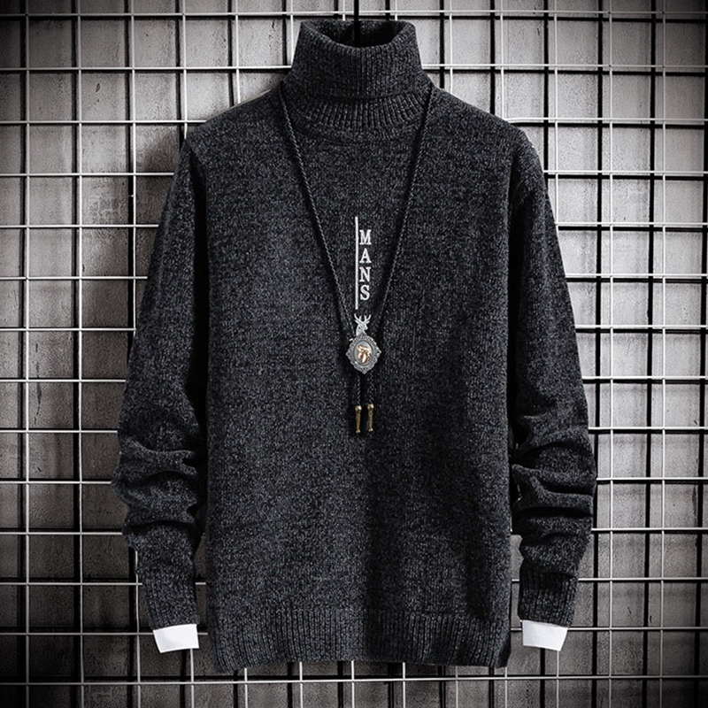 加绒宽松高领雪尼尔毛衣