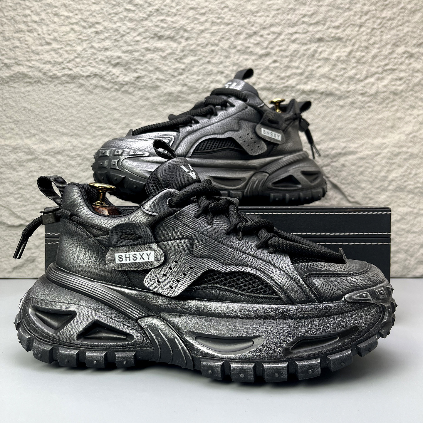 男鞋系带秋季新款厚底增高老爹鞋男士运动休闲鞋潮流百搭复古潮鞋,流行男鞋,老爹鞋,淘宝优惠券,粉丝福利购,淘宝优惠卷