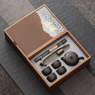 高档复古陶瓷紫砂茶具香道定制logo企业公司开业员工年会活动礼品