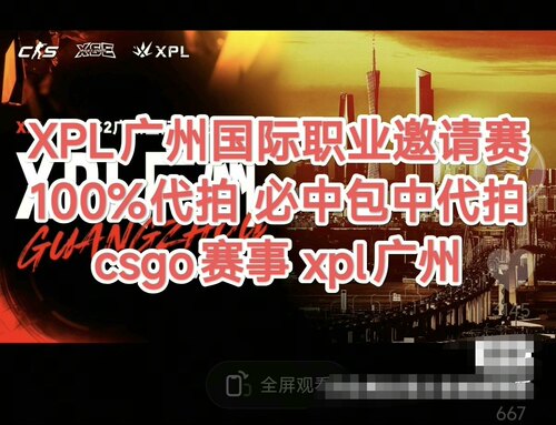 【必中代拍】XPL广州国际职业邀请赛csgo赛事门票代拍！