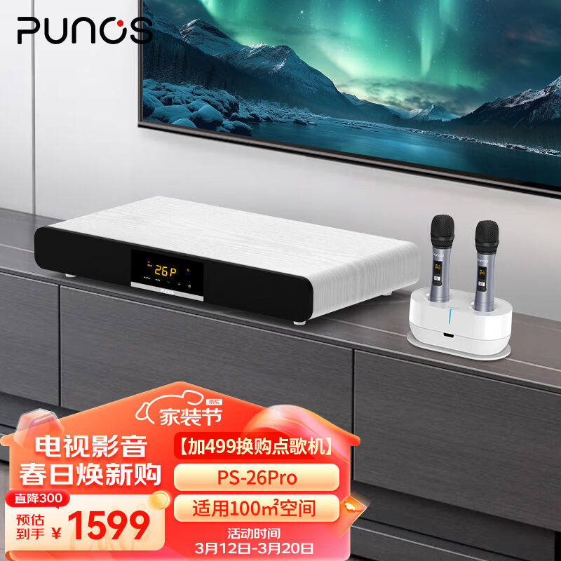 Punos(博浪沙)全民K歌定制点歌评分家庭ktv音响套装3D环绕家庭