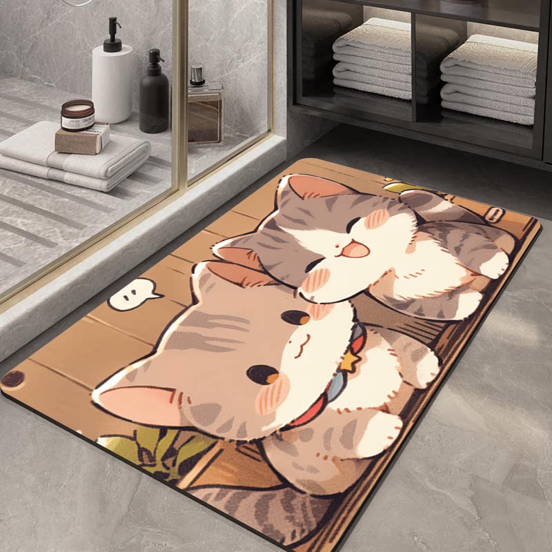 胜木雅硅藻泥地垫家用地垫浴室防滑垫吸水垫卫生间地垫门口卫浴吸