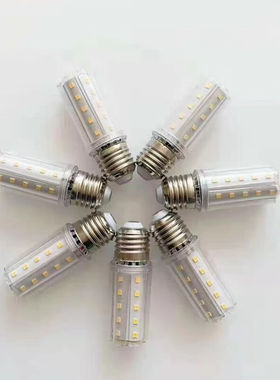 进势10wled装饰灯泡总长9cm吊顶筒灯水晶灯螺口光源玉米灯泡三色