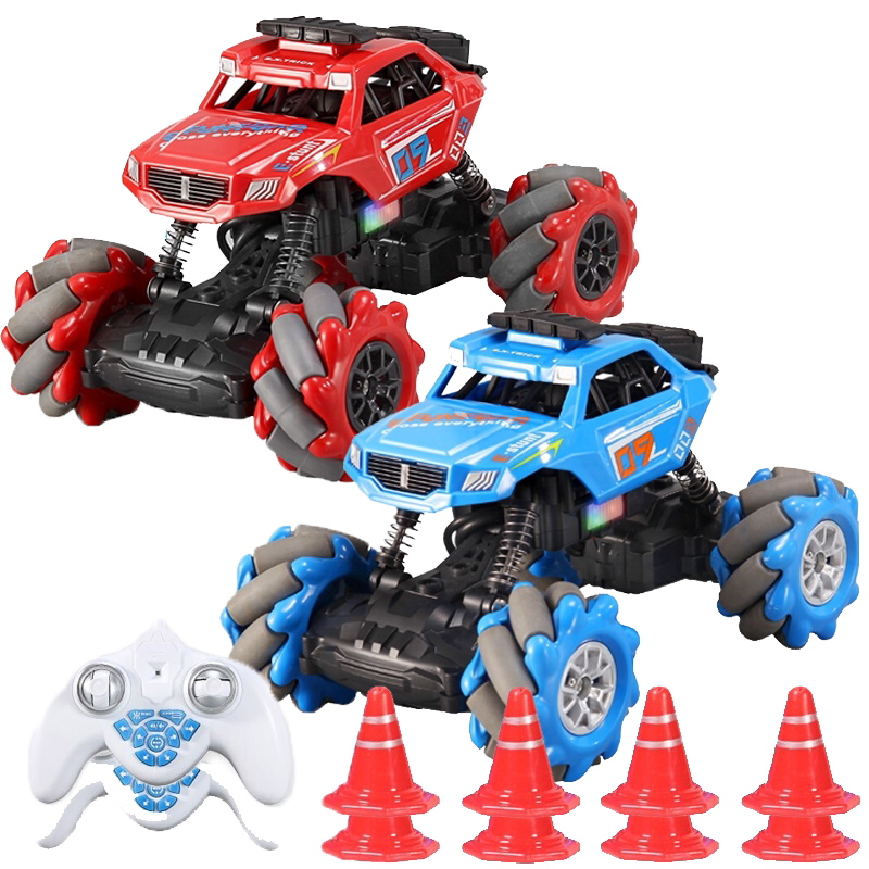 胜雄威腾四驱旋转遥控漂移喷雾特技车攀爬车翻斗男孩玩具车儿童礼