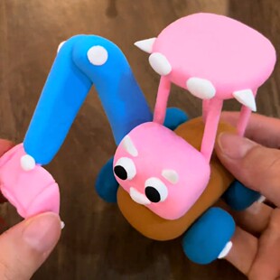 挖掘机怪兽儿童玩具24色粘土小学生专用大包装橡皮泥网红爆款批发